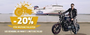 20% rabatt för motorcyklister